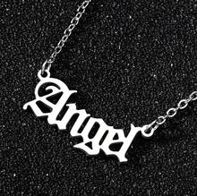 Jisensp-collar de Ángel gótico con letras inglesas, colgantes de acero inoxidable para mujer, amantes, novia, joyería, regalo 2024 - compra barato