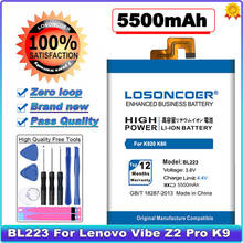 LOSONCOER-batería BL223 de 5500mAh para móvil, pila + número de seguimiento para Lenovo Vibe Z2 Pro K920 K80 K80M K7 2024 - compra barato