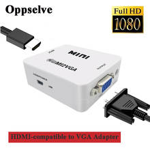 Portable Mini HDMI-compatible to VGA Converter Adapter VGA2HDMI Video Box Audio Adapter 1080P For Notebook PC HDTV Projector TV 2024 - buy cheap
