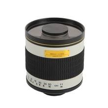Lente de espejo teleobjetivo de enfoque fijo Manual F6.3, 500mm, blanco, anillo adaptador de montura T2 para Canon, Nikon, Pentax, cámaras DSLR de Sony 2024 - compra barato