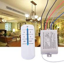 Interruptor de controle remoto sem fio digital com lâmpada de luz 4 vias liga/desliga 220v 2024 - compre barato