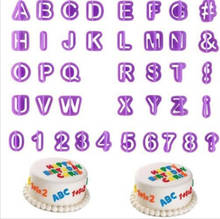 40PCs Plastic Alphabet Letter Number Fondant Cake Biscuit Baking Mould Cookie Cutters and Stamps Cake DIY Alphabet Mold Tools 2024 - buy cheap