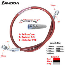 Cable de manguera de freno hidráulico para motocicleta, 1100mm-2200mm, 10mm, Banjo, para Suzuki, Kawasaki, Yamaha, honda 2024 - compra barato