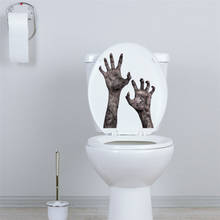 3D страшные наклейки на унитаз Хэллоуин призрак руки Ужасы наклейки съемные самоклеющиеся ПВХ наклейки на стену s Фреска Декор Двери 2024 - купить недорого