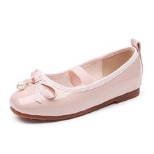 Fashion Kids Leather Shoes For Girl Princess Party Shoes Children Wedding Butterfly Shoes Balck Pink Red 2 3 6 8 10 To 12 Years 2024 - buy cheap