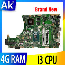Placa base de ordenador portátil AK X455LD X455LJ para For Asus X455LD/J X455L X455 Y483L W419L W409L F455 placa base original de prueba 4G RAM I3 CPU 2024 - compra barato