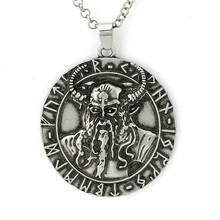 Collar de metal para hombre con colgante de película de moda myth Vikings Odin God Warrior 2024 - compra barato
