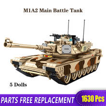 Technic Military Model WW2 The M1A2 Main Battle Tank Building Blocks Toys Bricks With Figure Children Birthday Gifts 2024 - buy cheap