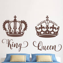 King Queen Crown Wall Sticker Decal Stickers Home Decor Living Room Bedroom Decor Waterproof Wallpaper 2024 - buy cheap