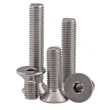 Countersunk Socket Head Screw A4 Stainless Steel Allen Bolts Screw M3 4 5 2024 - buy cheap