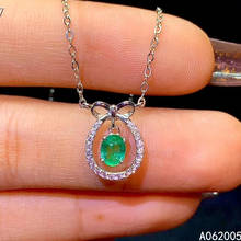 KJJEAXCMY Fine Jewelry 925 Sterling Silver Inlaid Natural Emerald Female New Pendant Necklace Classic Support Test Luxury 2024 - buy cheap