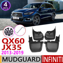 Car Mudflap for Infiniti JX35 QX60 2013~2019 Fender Mud Guard Flap Splash Flaps Mudguards Accessories 2014 2015 2016 2017 2018 2024 - buy cheap