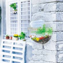 NewPlexiglass прозрачная Рыбная миска настенная акриловая подвесная аквариумная продукция для домашних животных настенное крепление для аквариума Betta рыбный пузырь 2024 - купить недорого