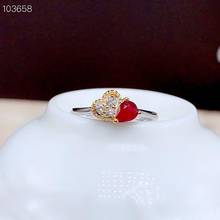 100% Natural and Real Ruby Ring Gemstone Wedding Engagement Rings for Women Fine Jewelry Gift Wholesale 2024 - buy cheap