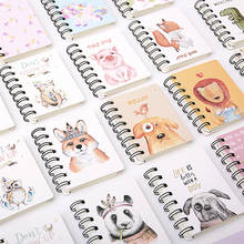 80sheets Cute Student Rollover Coil Notebook Portable Pocket Notepad Cartoon Notebook Cute Stationery Office and School Supplies 2024 - buy cheap