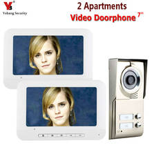 Yobang Security 2 единицы Квартира видео домофоны электронный дверной звонок с камерой домашний дверной Звонок 2024 - купить недорого