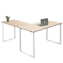 U_STYLE-escritorio en forma de L para ordenador, mesa de estudio para ordenador portátil, estación de trabajo para oficina en casa, Color madera Blanco/roble, disponible en EE. UU. 2024 - compra barato