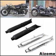 Motorcycle Fish Tail Exhaust Mufflers For BMW K750 M1 M72 R71 R12 Dnepr MT12 Steel Exhaust Pipes Ural Side Car Silencer 2024 - buy cheap