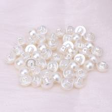 Botones de perlas de imitación para manualidades, 50 piezas, para álbum de recortes, costura, 10/11mm, P82D 2024 - compra barato
