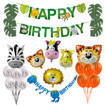 Safari Jungle Party Animal Banner, pulsera de goma de dinosaurio, decoración para fiesta de cumpleaños de niños y niñas, suministros para fiesta 2024 - compra barato