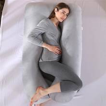 Travesseiro para gravidez, travesseiro de apoio para o sono, em forma de u, de algodão, almofada para dormir, amamentação, almofada de leitura, alívio de dor corporal 2024 - compre barato