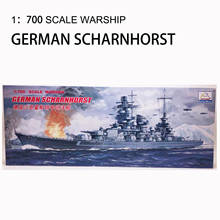 1:700 Scale Warship World War II German SCHARNHORST Cruiser Plastic Assembly Model Electric Toy 2024 - buy cheap
