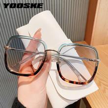 YOOSKE Personalized Square Frame Sunglasses Retro Rainbow Gradient UV Protection Sun Glasses Men Women Vintage Brand  Eyeglasses 2024 - buy cheap