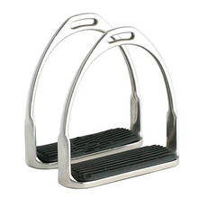 1 Pair Stainless Horse Stirrup Equestrian Stirrups Horse Racing Equipment Anti-slip Rubber Treads 2024 - buy cheap