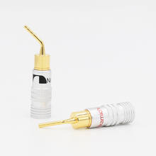 Pino banana b430g nakamichi 2mm pino alto-falante banana plugue adaptador fio conector banhado a ouro 2024 - compre barato