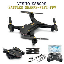 Drone visuo xs809s, quadricóptero dobrável com wi-fi, fpv, ângulo amplo, vs visuo 812 sxmoderno sg106, 906, m69, m70 2024 - compre barato