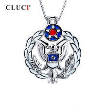 CLUCI Silver 925 US Air Force Style Pearl Locket Pendant Jewelry 925 Silver Sterling Women Luxury Charms Pendant SC334SB 2024 - buy cheap
