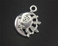 10pcs  Silver Color sun moon Charms Pendants for Jewelry Making DIY Handmade Craft 20X27mm A2016 2024 - buy cheap