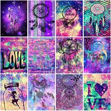 Purple Dream Catcher Diamond Painting Accessories Diy Cross Stitch Kits Full Round Square Diamond Embroidery for Home Decoration 2024 - buy cheap