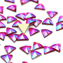 Diamantes de imitación de 5mm para mujer, cristales con parte posterior plana, para decoración de uñas artísticas, de Color AB 2024 - compra barato