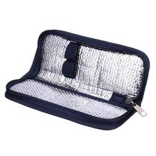 Insulin Cooler Travel Case Diabetic Medication Organizer Cooler Bag Navy Blue 2024 - buy cheap