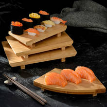 Tabla para Sushi Rectangular de bambú, plataforma de Sushi, Sashimi de cocina japonesa y coreana, vajilla para la cocina, plato de servicio, bandeja WF 2024 - compra barato