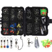 160Pcs/Box Carp Fishing Tackle Kit Including Swivels Hooks Anti Tangle Sleeves Hook Stop Beads  Bait Screw Accessories 2024 - buy cheap