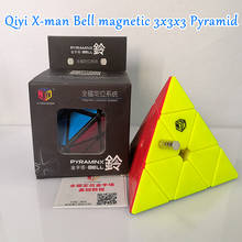 Qiyi-cubo piramidal magnético de 3x3x3, campana de x-man, cubo de pirámide qiyi de velocidad 3X3, cubo de rompecabezas magnético x-man 2024 - compra barato