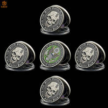 5PCS U.S Military Special Forces Commemorative Coin Skull Beret Medal Metal Token Challenge Coin Value Collection 2024 - buy cheap