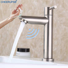 Bathroom Basin Touch Sensor Faucet Automatic Sensitive Deck Mount Tap Single Cold Basin Sink Facuets Inductive Touching Taps K02 2024 - buy cheap