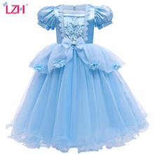 LZH 2021 Flowers Children Dress Bowknot Princess Dress For Girls Formal Costume 3-10 Years Kids Party Clothing Baby Girls Dress 2024 - buy cheap