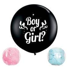 36inch Boy or Girl Balloon Gender Reveal Party Decoration Black Latex Ballon Blue Pink Confetti Balloons for Baby Shower Decor 2024 - buy cheap