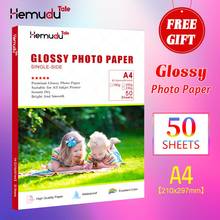 Papel fotográfico A4 para impresora de inyección de tinta, papel fotográfico brillante de un solo lado, 50 hojas 2024 - compra barato