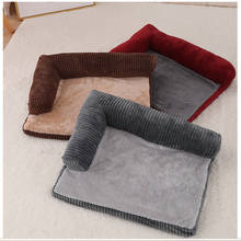 Dog Bed Soft L Shaped Chaise Lounge Sofa Cushion Pet Cat Dog Bed Couch Fleece Warm Dog Beds For Small Large Dogs Puppy Kennel 2024 - купить недорого