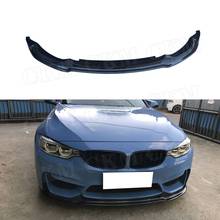 Carbon Fiber Car Front Bumper Lip Spoiler for BMW 3 Series F80 M3 4 Series F82 F83 M4 2014-2018 V Style FRP Head Chin 2024 - buy cheap