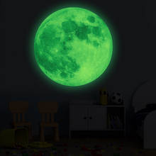 3D Наклейка на стену для детской комнаты, светящаяся луна, мультфильм «сделай сам», наклейка на стену, съемный декор для детской комнаты 2024 - купить недорого