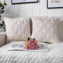 Funda de cojín de algodón para sala de estar, cubierta de almohada de macramé de estilo marroquí, suave, cobija con cremallera abierta, 45x45cm 2024 - compra barato