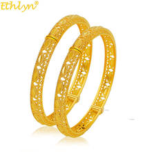 Ethlyn 2pcs/lot Gold Color Unusual Exquisite Women Girls African Bangles Bracelet Daily Use Wear MY55 2024 - buy cheap