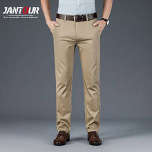 Jantour Brand Men's Pants Men High Quality Dress Business Office Casual Cotton Social Classic Khaki Straight Suit Trousers Male 2024 - buy cheap
