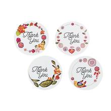 120 Pcs/lot Flower Circular DIY Sticker "Thank you" Sealing Packaging Sticker Baking Scrapbooking Label Cake Box Party Decoratie 2024 - buy cheap